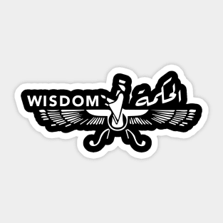 Wisdom: Faravahar Eagle Arabic Calligraphy Design Sticker